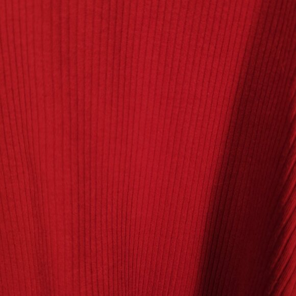 Looney Tunes Women's XL Henley T-Shirt Red Short Sleeved 5 Buttons Ribbed - Picture 6 of 6